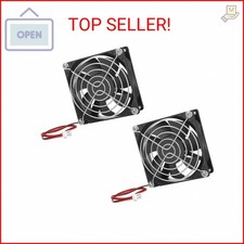 2-Pack 80mm x 25mm DC 12 Volt Fans 2-Pin Brushless Replacement Cooling Fan picture
