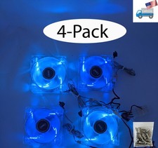 4pack: NEW Enermax Twister 80mm Blue LED 3pin 12V ON/OFF Switch Case Cooling Fan picture