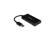 StarTech.com ST3300GU3B USB 3.0 Hub with Gigabit Ethernet Adapter - 3 Port - NIC picture