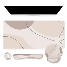 Brown Art Mouse Mat 35.4x15.7 Inch Computer Pad Workspace Office Laptop PC picture
