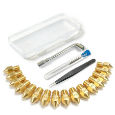 3D Printer Nozzle Kit, 16PCS MK8 Brass Nozzles 0.2/0.4/0.6/0.8/1.0Mm picture