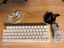 Glorious Modular Mechanical Gaming Keyboard & White Wired Mouse Plug & Play USB picture