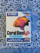 Coral Reef Screen Saver PC BIG Box 1995 Expert Software Win95/3.1 NEW In box vtg picture