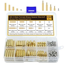 Hexagonal Brass & Stainless Steel Standoff Kit for Electronic Projects - 280pcs picture