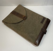 WaterField Design San Francisco Laptop Sleeve, Waxed Canvas w/ Chocolate Leather picture