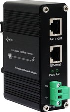 E-link Industrial 2.5G PoE+ Injector Hardened 30W 802.3af/at DIN Rail 12-48V picture