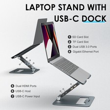 9-in-1 USB C 85W PD Charging Docking Station Dual 4K with Adjustable Stand picture