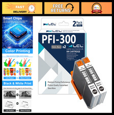 2-Pack Pigment Ink Cartridge Replacement for Canon PFI-300 Matte Black - imagePR picture
