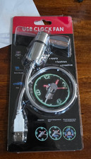 New USB Clock Fan with Real Time Clock and Temperature Display Function,Silver, picture