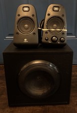 Logitech Z623 THX 2.1 Computer Speaker System Subwoofer 200W Tested Working picture
