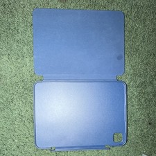 iPad M4 Blue Folding Folio Case Cover 2-Piece w/ Front Flap, Camera Cutout picture