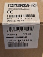 Phoenix Contact 2938963 QUINT-DIODE/40 Redundancy module, SEALED picture