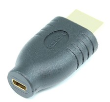Micro-HDMI (Type-D) FEMALE to HDMI A MALE Adapter  Gold Plated picture