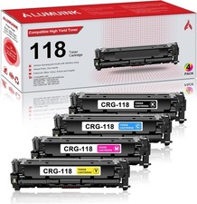 118 Toner Cartridges BCYM 4-Pack Color Black CRG Canon ImageCLASS MF726Cdw BN picture