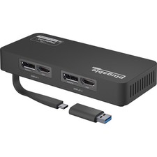 Plugable - USBC-6950U - Plugable 4K DisplayPort and HDMI Dual Monitor Adapter picture