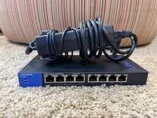 Linksys LGS108P 8-Port Gigabit Switch 4x PoE+ Ports w/ OEM Power Adapter Tested picture
