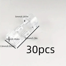 Clear Plastic Cable Clips Transparent Wire Organizer Wall Desk Cord Holder picture