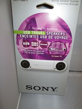 Sony BRAND NEW SRS-T100PC USB Travel Speakers for LAPTOP SRST100PC picture