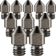 Mudder 10 Pieces Hardened Steel Nozzle 0.4 Mm/ 1.75 mm 3D Printer Mk8 Nozzles Hi picture