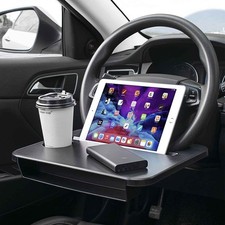 Multipurpose Steering Wheel Tray - Car Food & Drink Holder, Laptop Desk, Fits Mo picture
