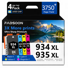 934XL 1BK 935XL 3PK BK/C/M/Y Ink for OfficeJet 6812 6815 6820 Pro 6230 6830 6835 picture