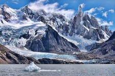 Landscape glacier cerro torre snow mountains ice Custom Gaming Mat Desk picture