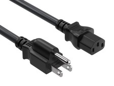 15ft NEMA 5-15P to C13 Universal  AC Power Cord 16AWG  SJT 13A/125V, Black picture