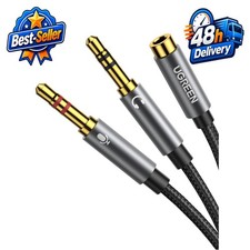 UGREEN Headphone Splitter 3.5mm Female to Dual 3.5mm Male Adapter picture