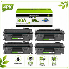 4 Pack Greencycle 80A Toner for HP CF280A Pro 400 M401dw M425dw Printer picture