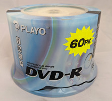 Playo 1-16X 4.7GB 120 Minutes DVD-R (Pack of 60) Recordable - Brand New - Sealed picture