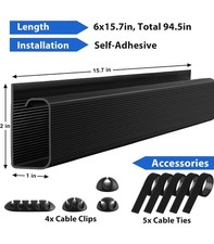 Under Desk 94.5in (6X 15.8in Length ) J Channel, Cord Organizer for Desk, Wall. picture