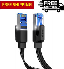 UGREEN Cat 8 Ethernet Cable Flat Braided High Speed 40Gbps 2000Mhz, 20 - 65 Ft picture