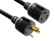 15ft NEMA L6-30P to NEMA L6-30R Extension Power Cord, 10AWG, 30A, 250V picture