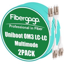 2 PCS Uniboot OM3 LC To Fiber Patch Cable 10GB 50/125m 0.5M 1.6 Ft OD3.0mm picture