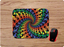 GRATEFUL DEAD BEARS SPIRAL TRIPPY CUSTOM MOUSE PAD MAT NON-SLIP HOME OFFICE GIFT picture