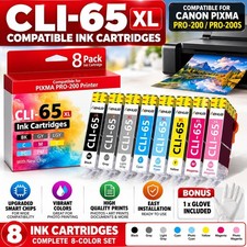 CLI-65 Ink 8PK for Canon PIXMA PRO-200 PRO-200S Photo Printer Cartridges picture