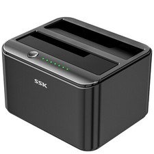 SSK Aluminum Hard Drive Docking Station, USB 3.0 to SATA Dual Bay External HD... picture