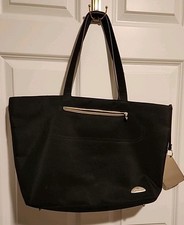 Samsonite Black & Tan Travel Shoulder Bag 15in laptop compatible,id tag, pockets picture