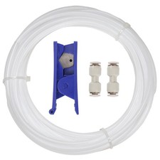 PTFE Tube 2.5mm ID 4mm OD, Flexible Tubing 5M White, 2 Couplers & Cutters picture