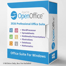 Open Office Home and Student 2026 for Windows w Bonus 2.2k Fonts on USB picture