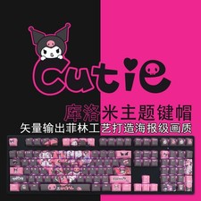 108Keys Cute Kuromi Transparent PBT OEM Keycaps Full Set For Mechanical Keyboard picture