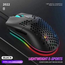 M1 Wired Lightweight Gaming Mouse 69g Ultralight Honeycomb Shell RGB Chroma Back picture