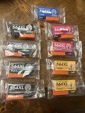 Lot Of 9 Kingjet Ink Cartridges Compatible for 564XL for HP Printers Replacement picture