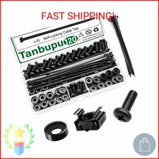 Tanbupu 120Pcs M6 x 16mm Rack Mount Cage Nuts, Screws, Washers and Self-Locking picture