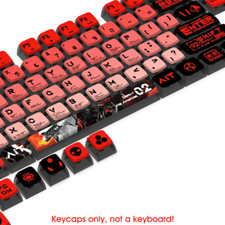 Evangelion Asuka PBT Transparent Keycaps Set for Cherry MX Mechanical Keyboards picture