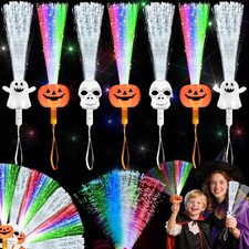 Halloween Glow Sticks Fiber Optic Wands Light Up Toys Glow in the Dark picture