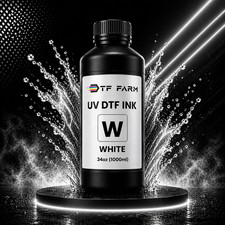 UV DTF Ink White 34oz (1000ml) Premium UV Ink for UV Printer Epson i3200 XP600 picture