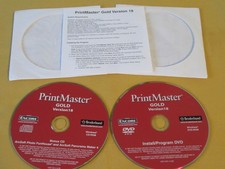 Vintage Broderbund 2CD set PrintMaster Gold Version 18 - USED no Scratches/Chips picture