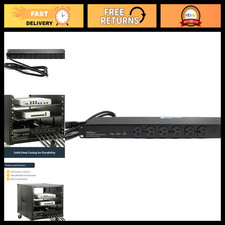 16-Outlet 1U PDU Power Distribution Unit, 120V/15A, Surge Protection, 6ft Cord picture