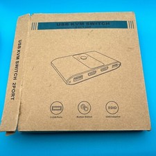 Pway 8K DP Display Port KVM Switch 1 Monitor 2 Computers 8K 4 3.0 USB Open Box picture